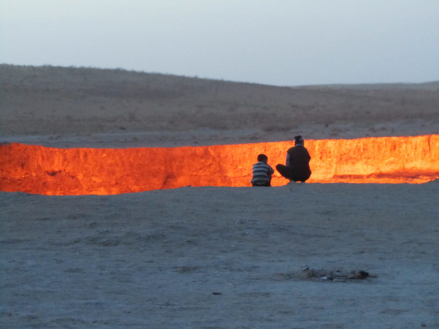 Burning for 35 years in Turkmenistan's desert