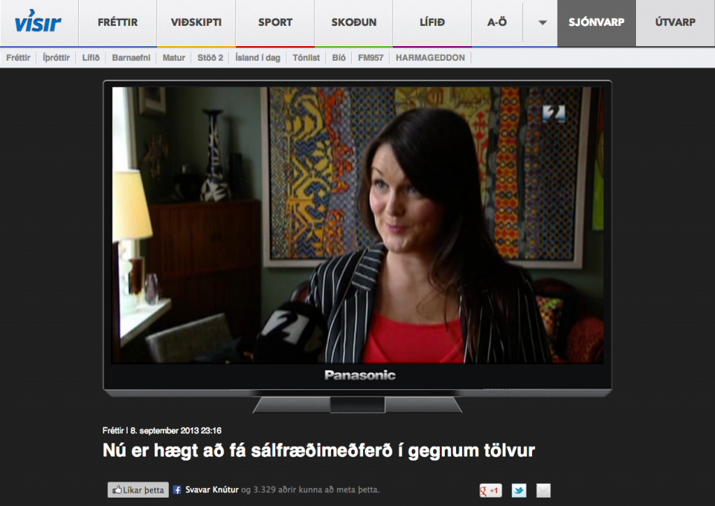 Fjola on the Icelandic news